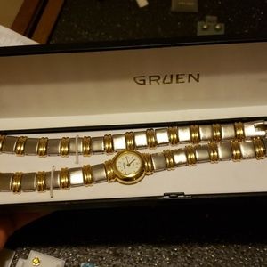 Gruen Watch and Bracelet set